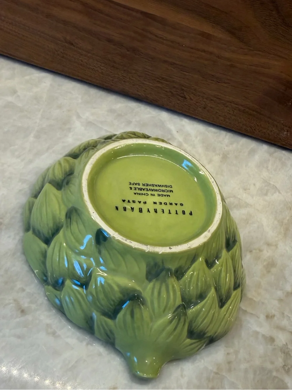 Pottery Barn garden pasta artichoke shaped serving bowl